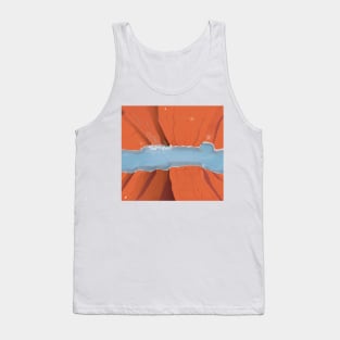 Cartoon Flooded Canyon Tank Top